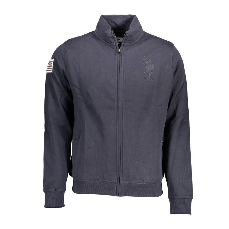 Мъжки суичър с цип U.S. POLO 63032-53223_BLU_179