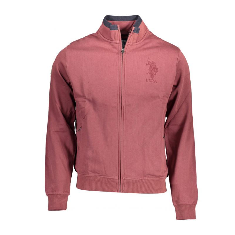 Мъжки суичър с цип U.S. POLO 63032-53223_VIOLA_359