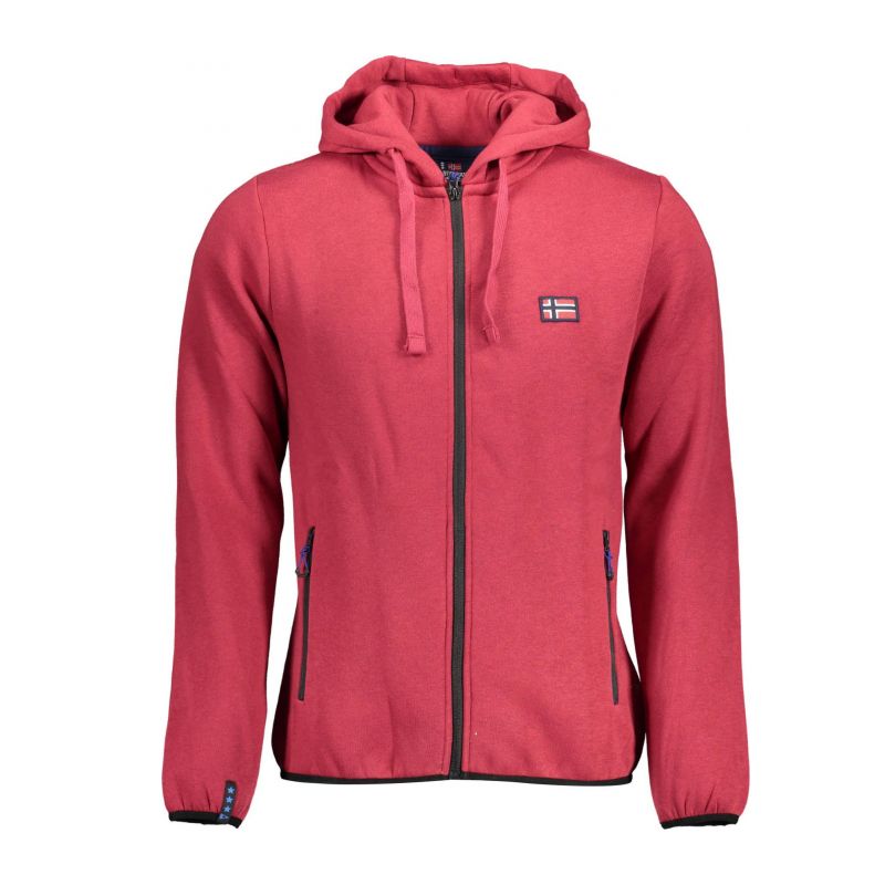 Мъжки суичър с цип NORWAY 1963 129442_BORDEAUX