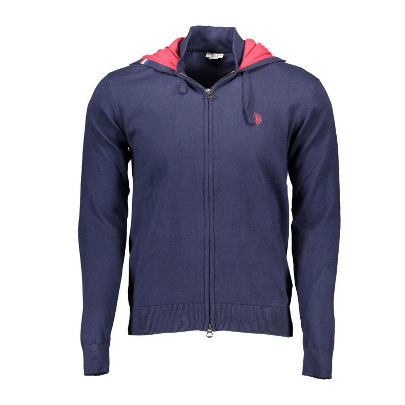 Мъжки суичър с цип U.S. POLO 60912-48847_BLU_179