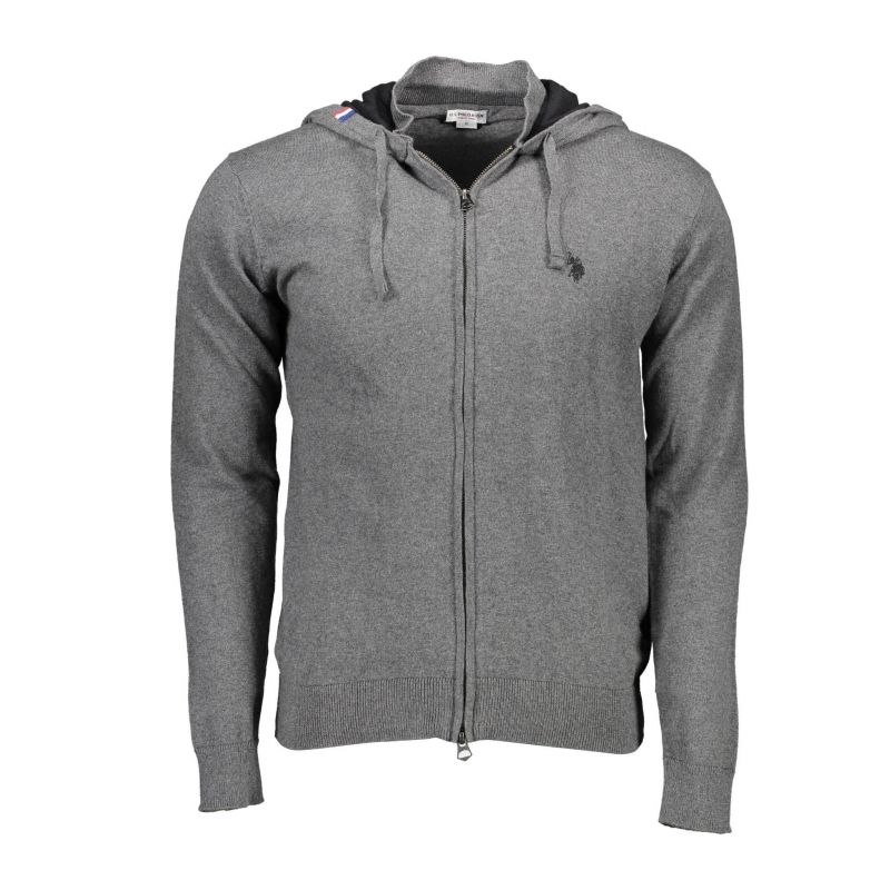 Мъжки суичър с цип U.S. POLO 60912-48847_GRIGIO_189