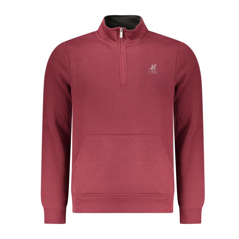 Мъжки червен суитшърт с цип us grand U.S. GRAND AU02826RHIDA_ROA9150