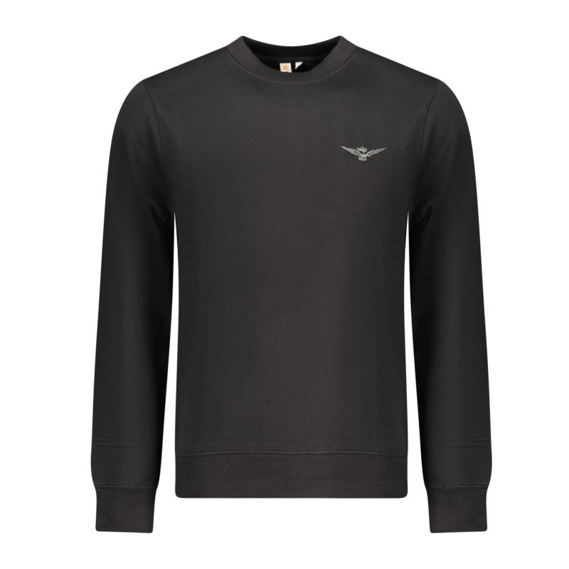 Мъжки черен суитшър с цип, военна академия ACCADEMIA MILITARE W5S616-7014_NE002