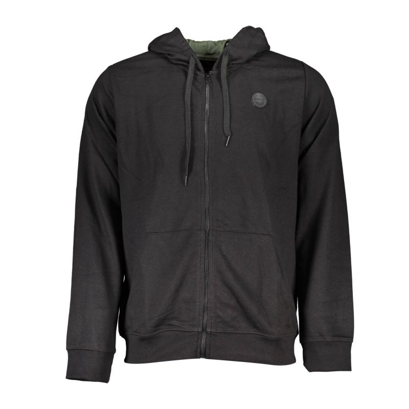 Мъжки черен суитшърт с цип  GIAN MARCO VENTURI AU00794RODOLFO_462D50E_NEROBLACK