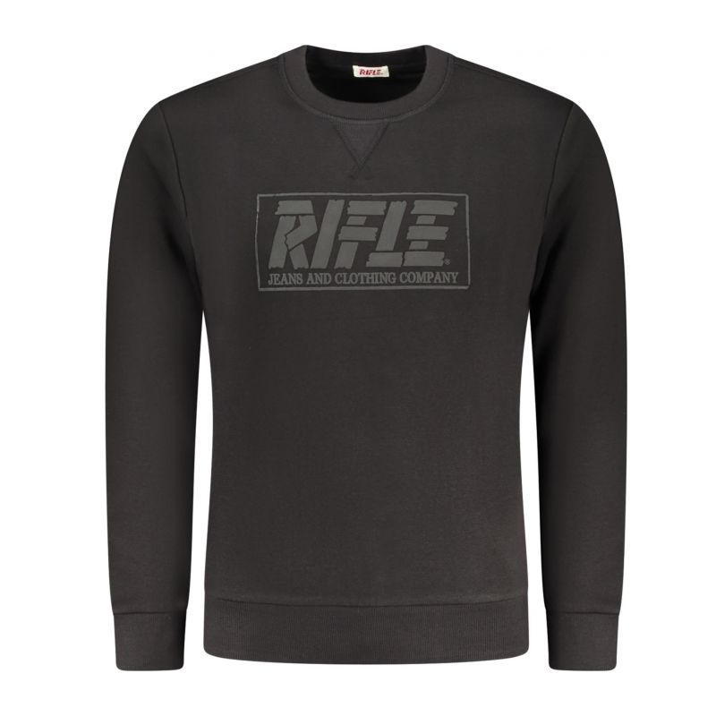 Мъжки черен суитшърт с цип  RIFLE RFF415_NENERO