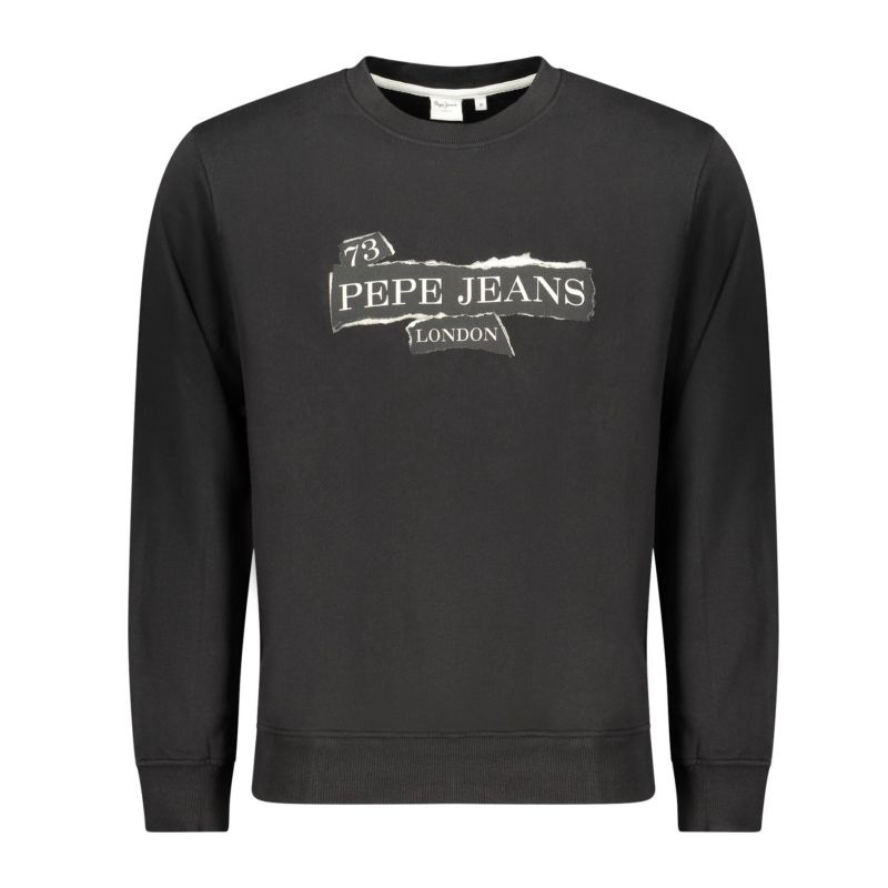 Мъжки черен суитшърт с цип  PEPE JEANS PM5800066GUSCREW_NE999