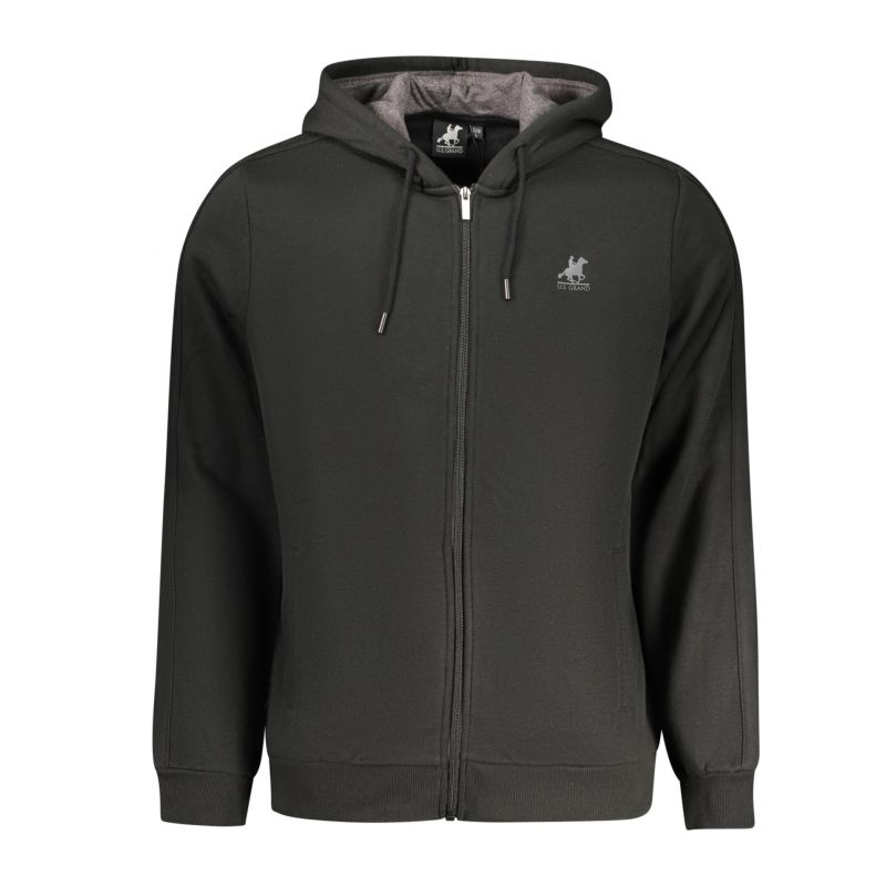 Мъжки черен суитшърт с цип us grand U.S. GRAND AU02822MAGELLANO_NEA7250