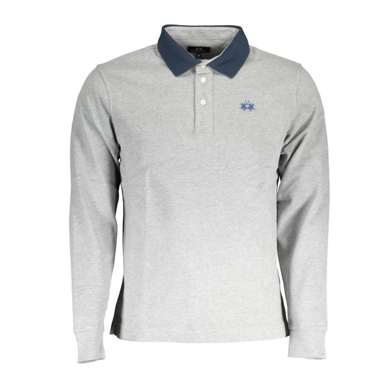Мъжко поло с дълъг ръкав сиво LA MARTINA XMP011JS005_A167627_GRIGIO0100