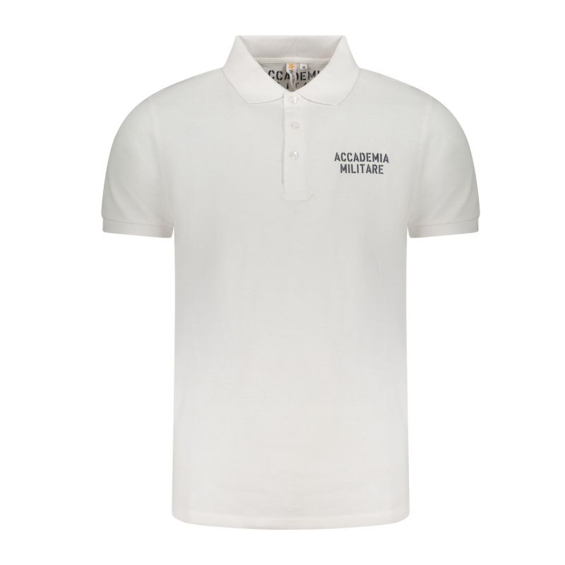 Мъжко поло с къс ръкав военна академия бяло ACCADEMIA MILITARE S5S629-5584_BI001