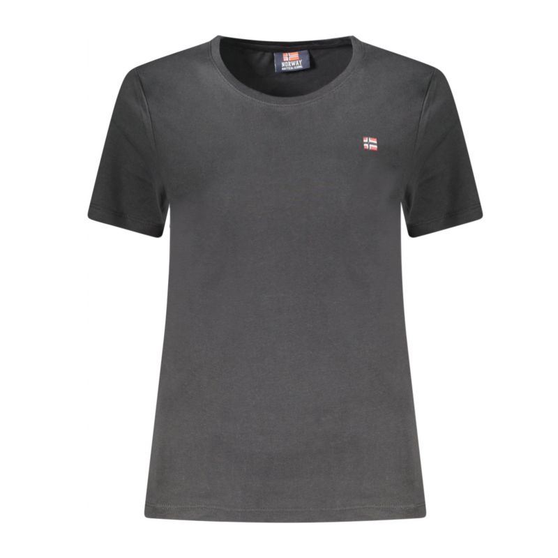 Норвегия 1963 дамска тениска с къс ръкав, черна NORWAY 1963 856110_NEBLACK