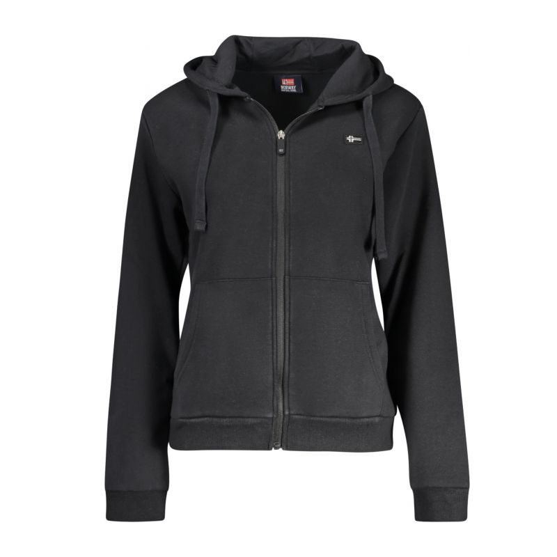 Норвегия 1963 дамски черен суитшърт с цип NORWAY 1963 859002_NEBLACK