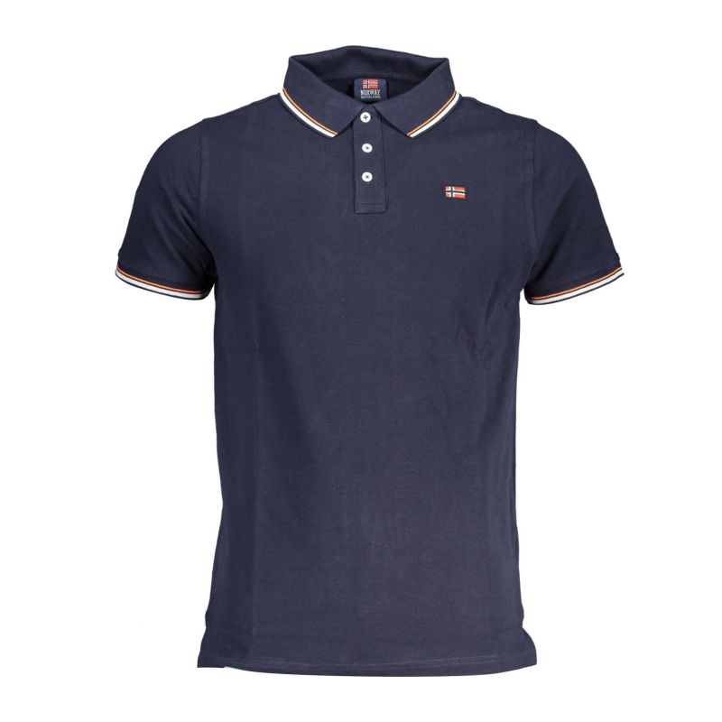 Норвегия 1963 мъжка поло блуза с къс ръкав, синя NORWAY 1963 838862_408D7A8_BLUBLU