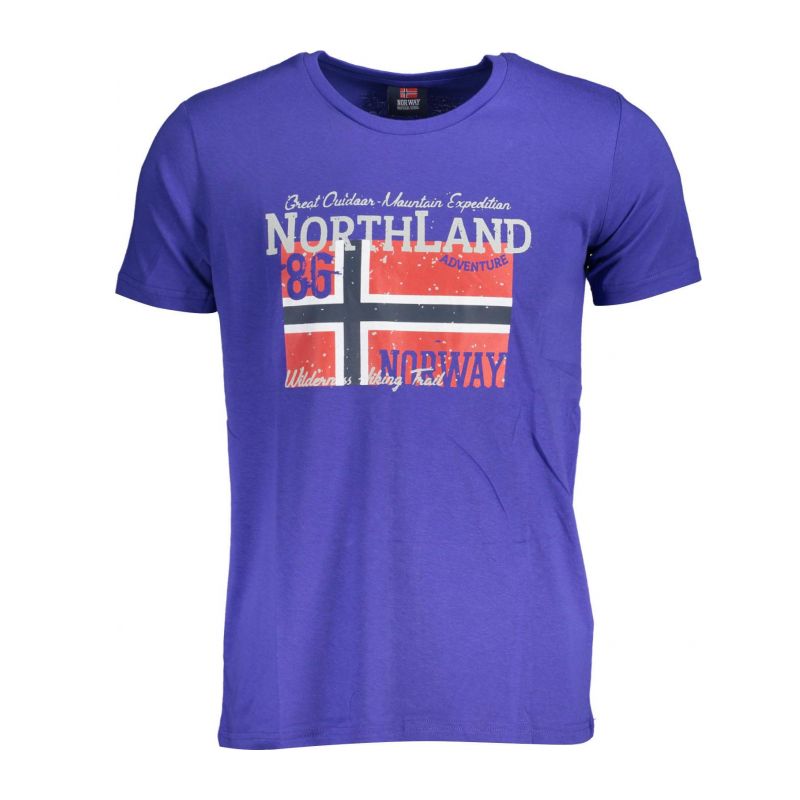 Норвегия 1963 мъжка тениска с къс ръкав, синя NORWAY 1963 836013_F2E41D4_BLUROYAL