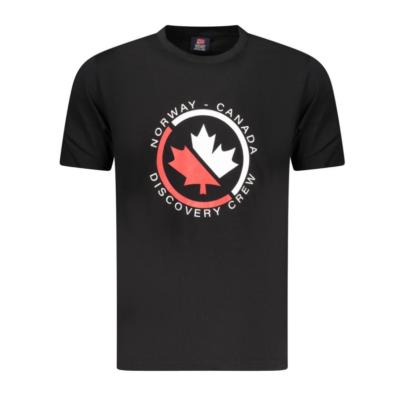 Норвегия 1963 мъжка тениска с къс ръкав, черна NORWAY 1963 856081_NEBLACK