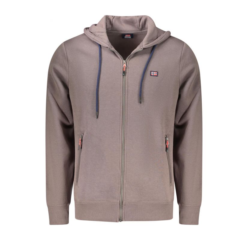 Норвегия 1963 мъжки кафяв суитшърт с цип NORWAY 1963 849442_MAFALCON