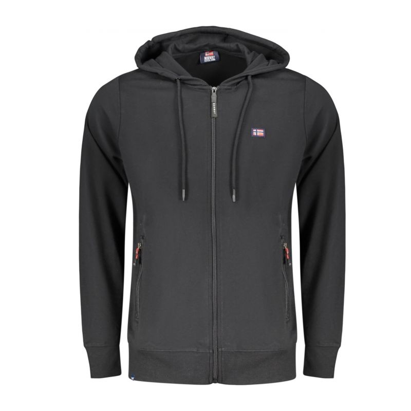 Норвегия 1963 мъжки черен суитшър с цип NORWAY 1963 852742_NEBLACK