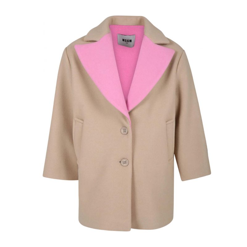 Палто за момиче MSGM F4MSJGCO169-015-BEIGE