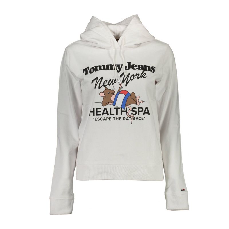 Суитшърт без цип дамски бял TOMMY HILFIGER DW0DW14874_73CBB93_BIANCOYBR