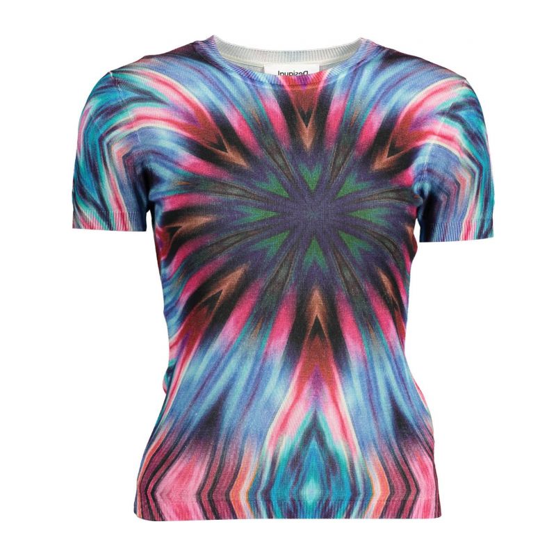 Тениска DESIGUAL 22SWTKB6_82045A3_BLU9019