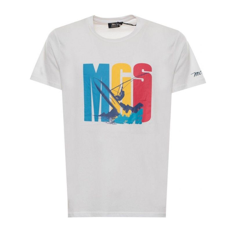 Тениска MCS X073_10BTS003-L2301_WHITE