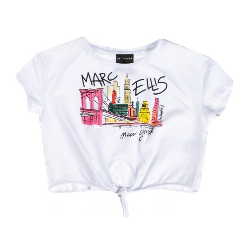 Тениска за момиче MARC ELLIS JMEJTS3923WHITE