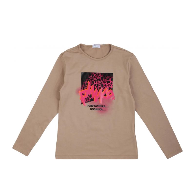 Тениска за момиче PINKO F4PIJGTH217-BEIGE