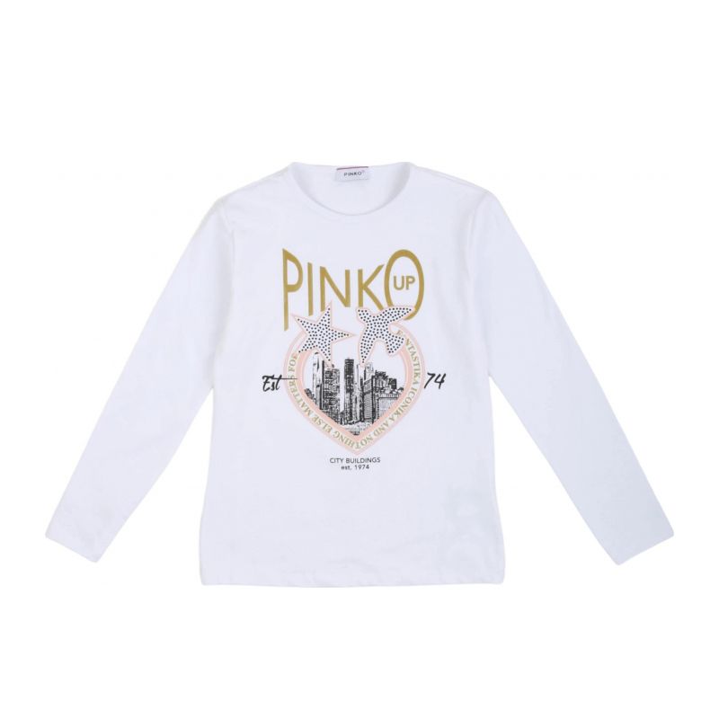 Тениска за момиче PINKO F4PIJGTH078-BIANCO