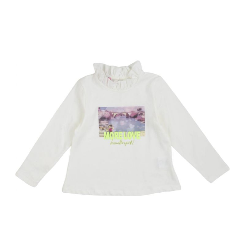 Тениска за момиче LAURA BIAGIOTTI TSLB3354BA-V1-PANNA