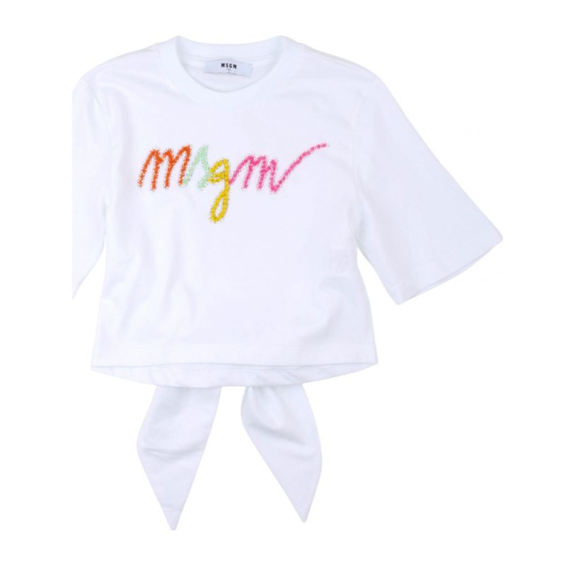 Тениска за момиче MSGM S4MSJGTH195-001-BIANCO