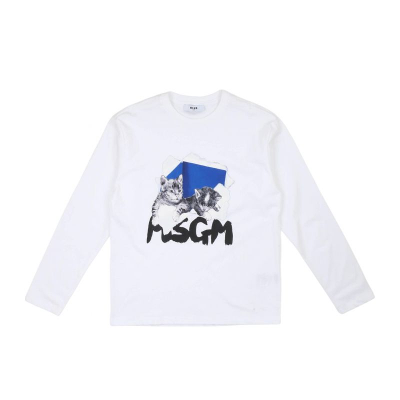 Тениска за момиче MSGM F4MSJGTH223-001-BIANCO