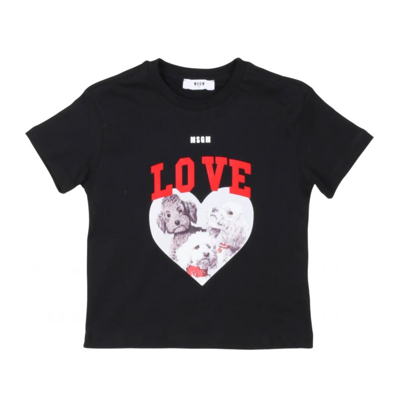 Тениска за момиче MSGM F4MSJGTH222-110-NERO