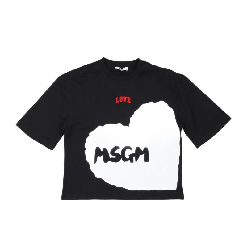 Тениска за момиче MSGM F4MSJGTH144-110-NERO