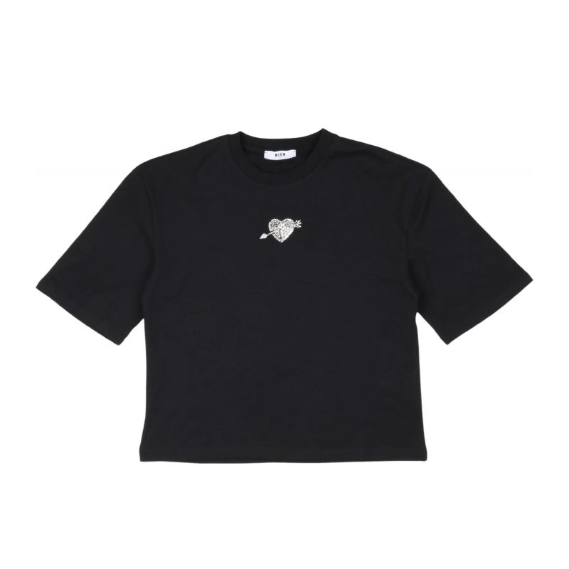 Тениска за момиче MSGM F4MSJGTH117-110-NERO