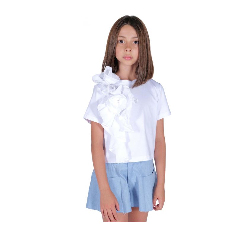 Тениска за момиче FUN&FUN FCJTS01114-WHITE