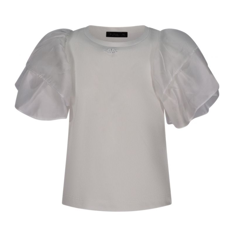 Тениска за момиче FUN&FUN FBTS01325-WHITE