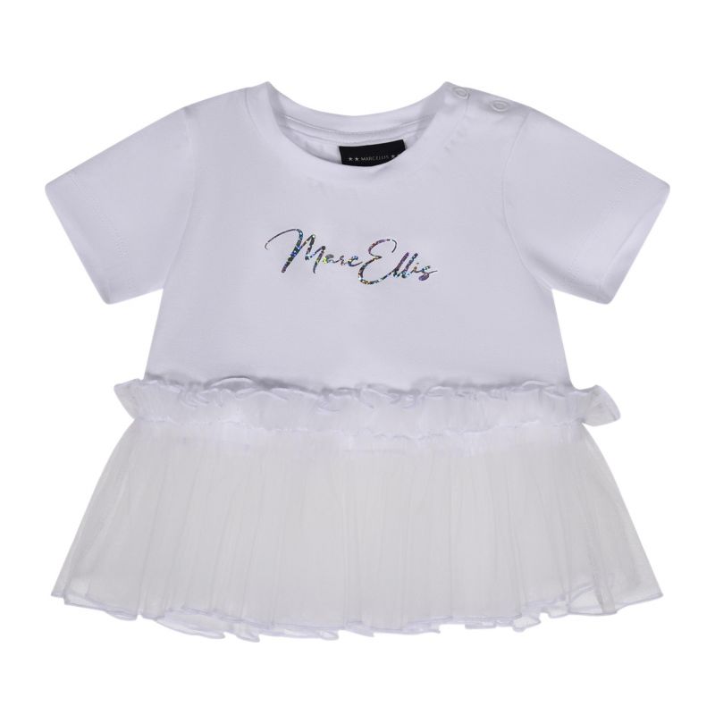 Тениска за момиче MARC ELLIS JMNTS01541-WHITE