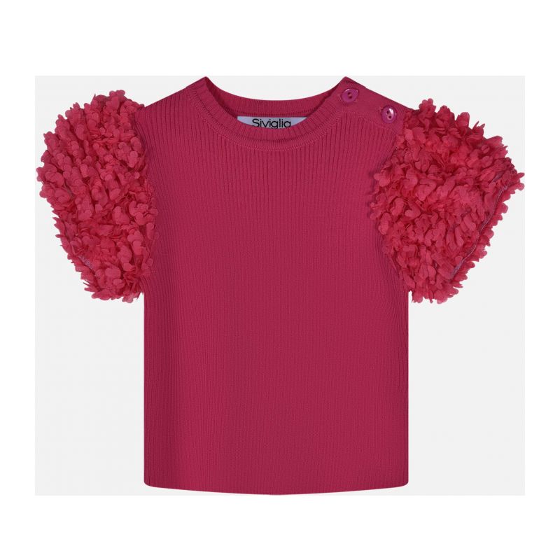 Тениска за момиче HATE LOVE HLNTS01695-FUCSIA