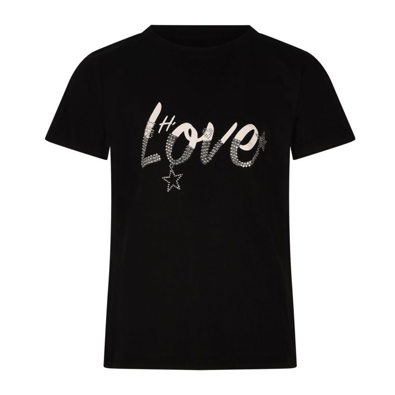 Тениска за момиче HATE LOVE HLJTS01660-BLACK