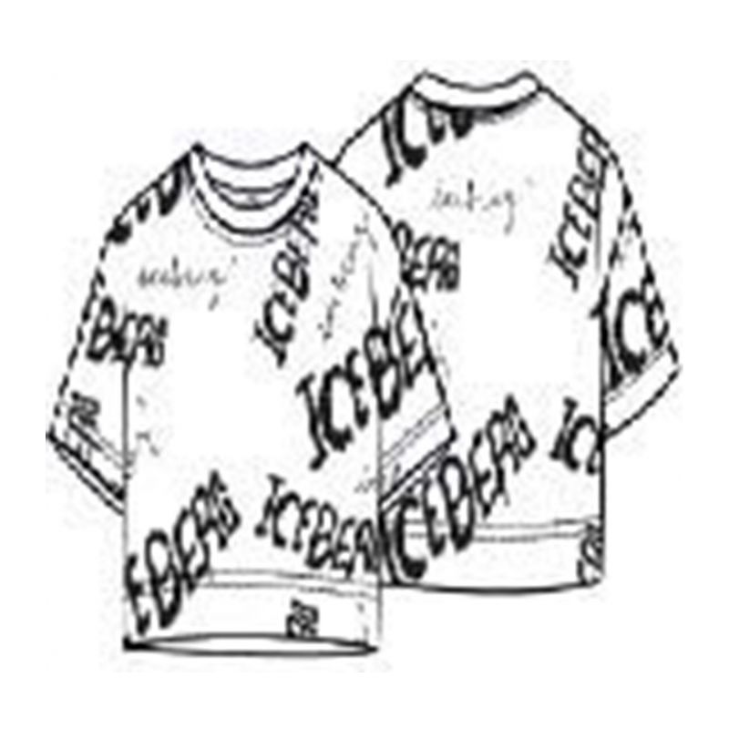 Тениска за момиче ICEBERG TSICE5172J-V1-BLACK-WHITE