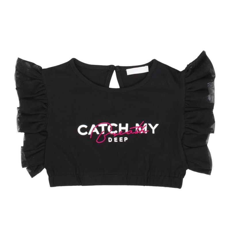 Тениска за момиче FUN&FUN FNBTS8078BLACK