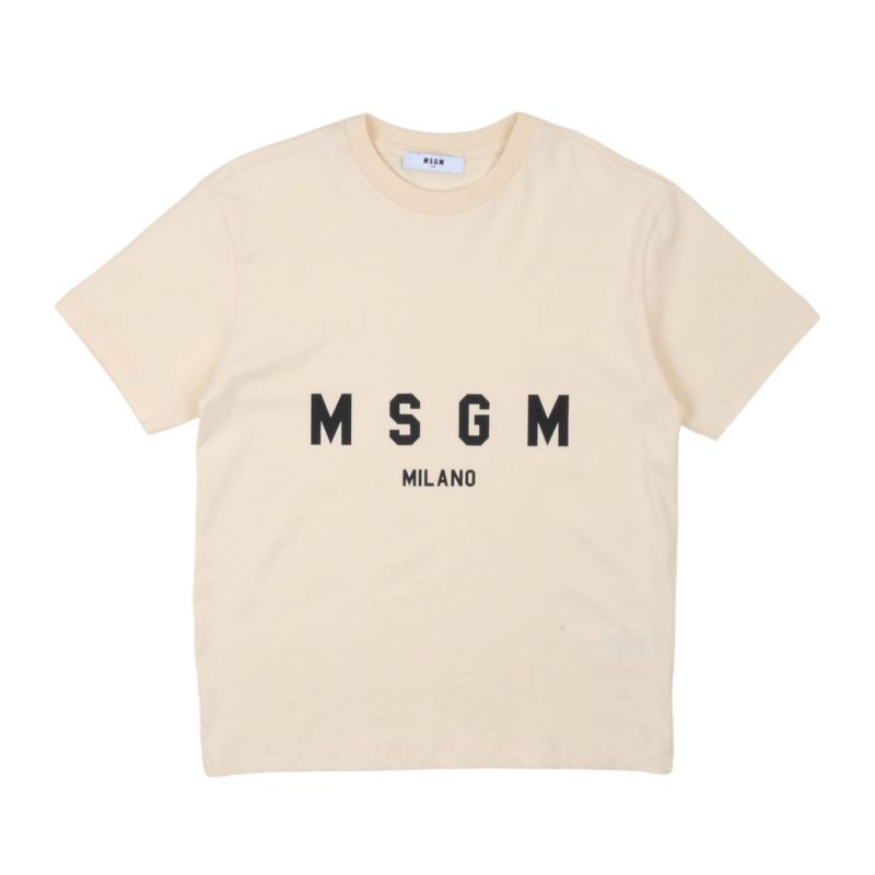 Тениска за момче MSGM F4MSJUTH176-013-CREMA