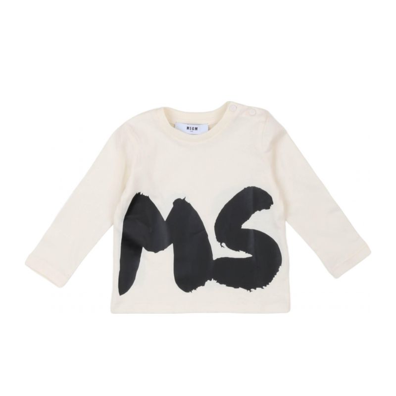 Тениска за момче MSGM F4MSUNTH266-013-CREMA
