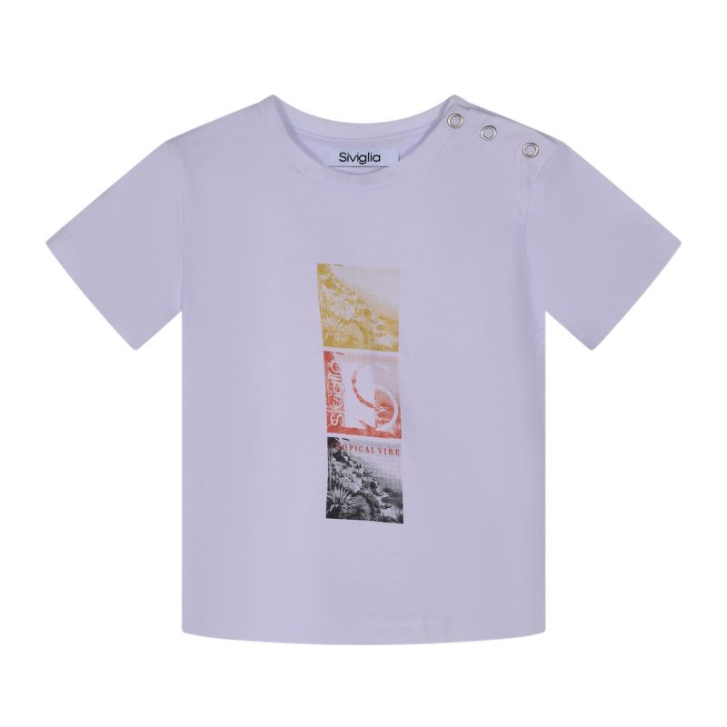 Тениска за момче SIVIGLIA SVNTS01772-WHITE