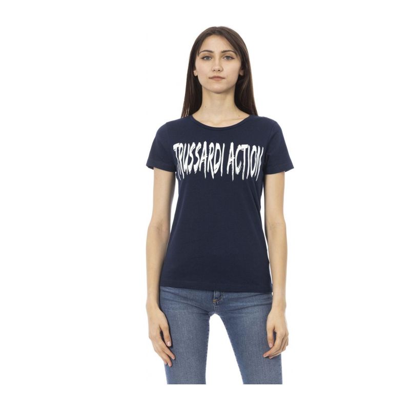 Тениска с къс ръкав TRUSSARDI ACTION 2BT01_194Navy