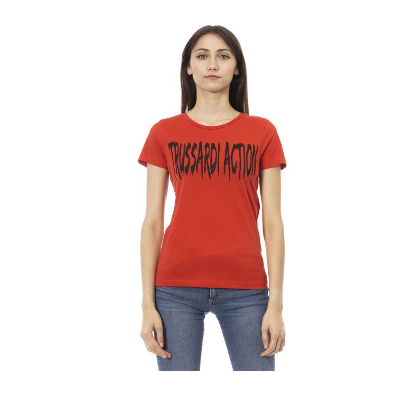 Тениска с къс ръкав TRUSSARDI ACTION 2BT01_35Red