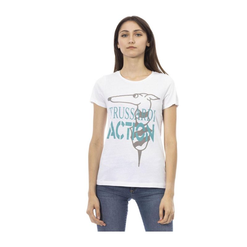 Тениска с къс ръкав TRUSSARDI ACTION 2BT02_001WHITE