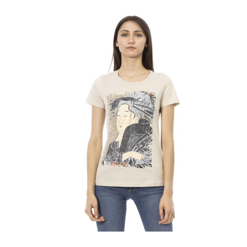 Тениска с къс ръкав TRUSSARDI ACTION 2BT05M_03Sand