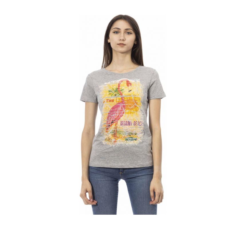 Тениска с къс ръкав TRUSSARDI ACTION 2BT09_12Grey