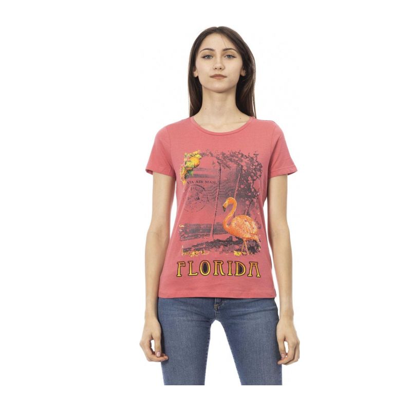 Тениска с къс ръкав TRUSSARDI ACTION 2BT10_31Ciclamino