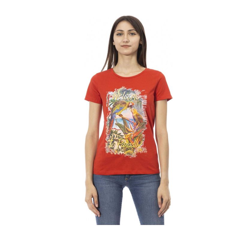 Тениска с къс ръкав TRUSSARDI ACTION 2BT16_35Red